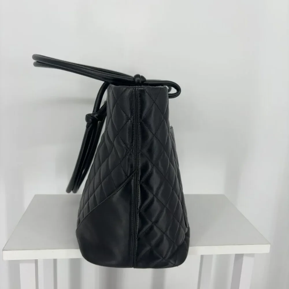 CHANEL Black Quilted Lambskin Bag